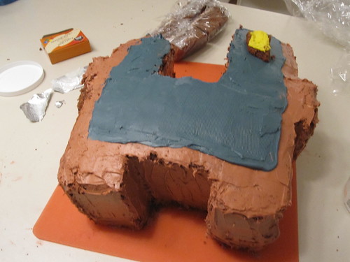 Tryting to make a cake shaped like my building