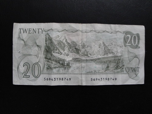 canadian 5 dollar bill back. 1979 Canadian 20 dollar Bill