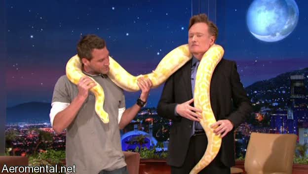 last Conan O'Brien The Tonight Show yellow python