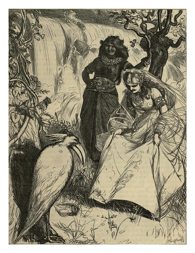 010-El rey Beder transformado en un pajaro-A.B. Hougston-Dalziel's Illustrated Arabian nights' entertainments (1865)