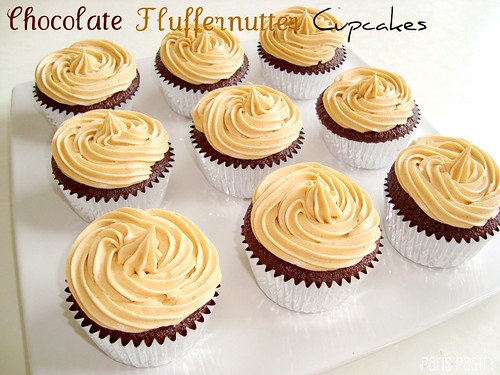 Chocolate - Fluffernutter Cupcakes