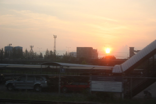 Sunrise seen from the Chiang Rai to Bangkok Train