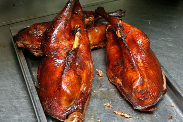 Grilled geese all a glistening!