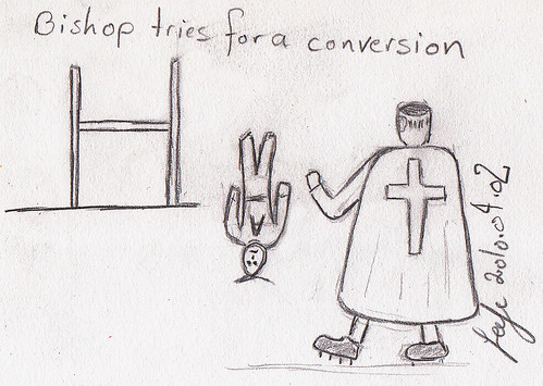 Bishop tries for a conversion