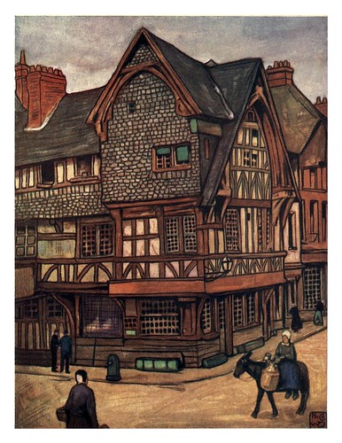 014- Balconadas de madera en una casa de Lisieux-Normandy-1905- Ilustrado por Nico Jugman