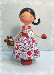Marieta - Spanish Inspired Clothespin Doll