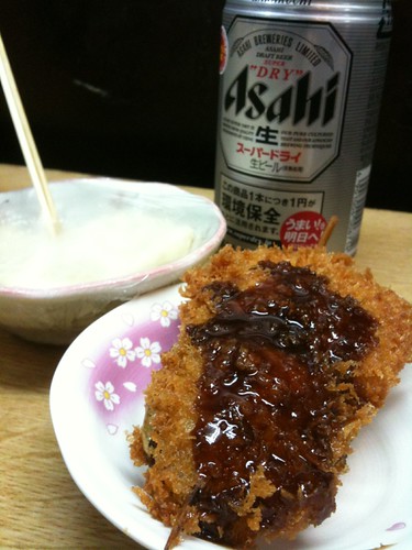 #tachinomi 大井町肉の前川！串カツ麦酒にぽてさらで500 円！