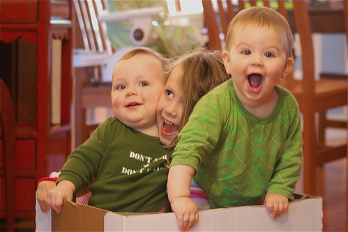 Three kids in a box