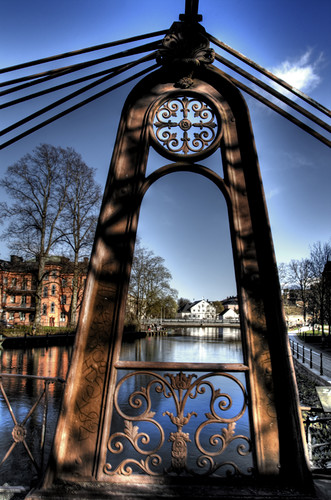Uppsala. Arco de un puente.
