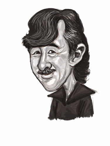 Drawing on iPad - George Lam caricature