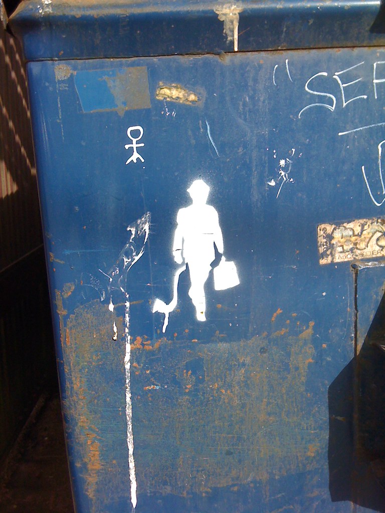 on a dumpster