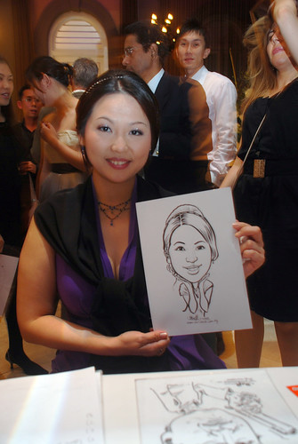 Caricature live sketching for AMEC Party - 5