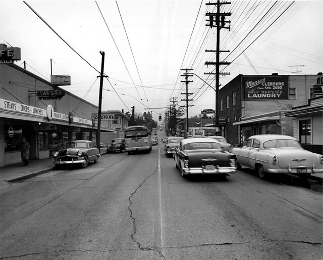 Ravenna business district (65th St.), 1955