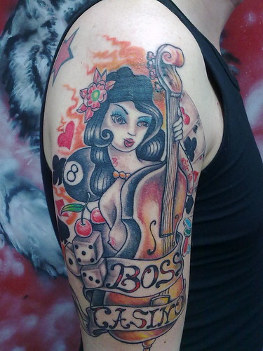 casino tattoos. Casino#39;s Woman Tattoo at Arm