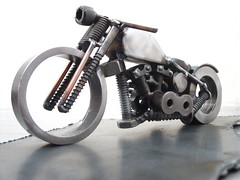 "Five finger death Punch" metal motorcycle sculpture