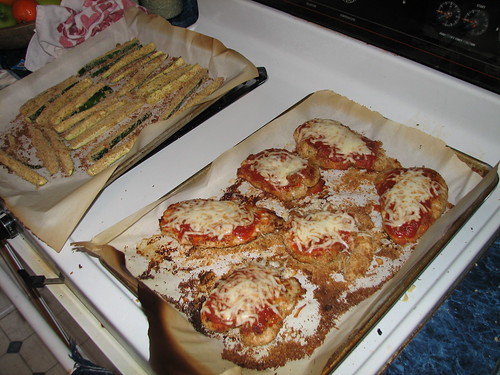 baked zucchini, baked chicken parmesan