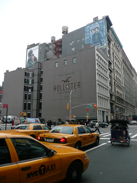 Ugly Hollister billboard instead of famous DKNY billboard by ilnycilnyc