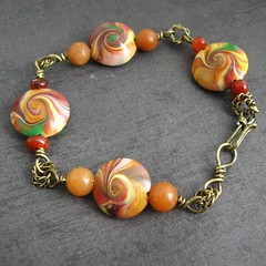 Autumn Swirl Lentil bracelet
