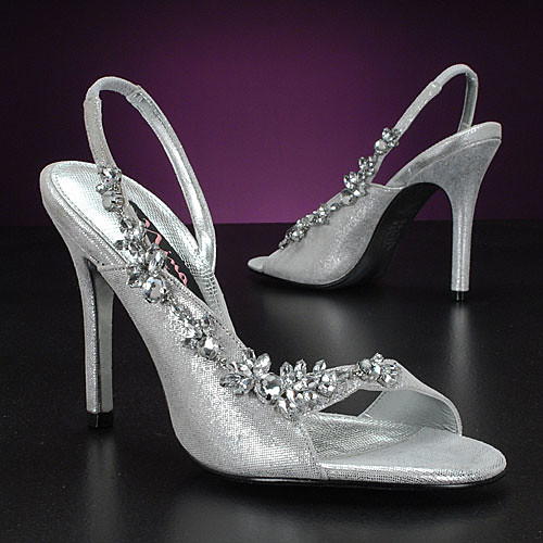 High heel wedding shoes with ankle strap