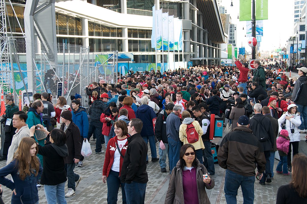 Crowds at the Olympic Cauldron