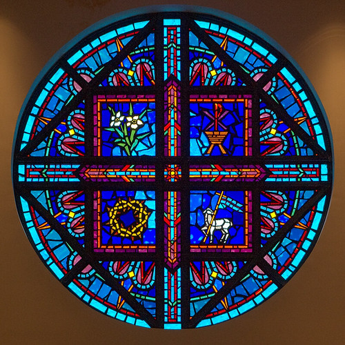 Holy Infant Roman Catholic Church, in Ballwin, Missouri, USA - rose window