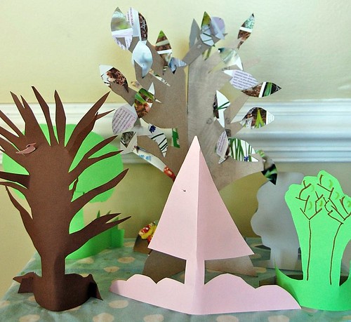 paper Easter forest