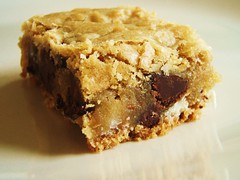 chewy chunky blondies with chocolate chips, coconut, walnuts - 14
