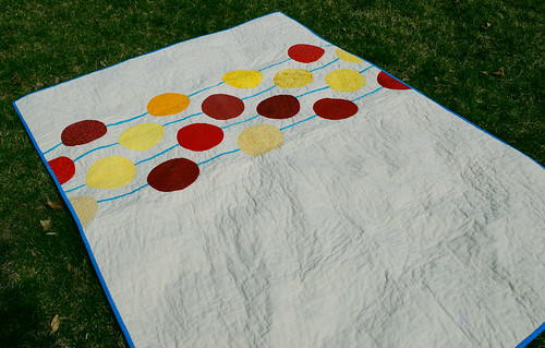quilt on the grass