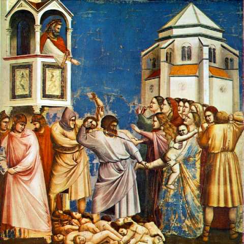 The massacre of the innocents by Giotto di Bondone