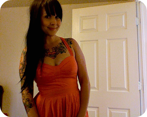 love this coral dress for summer!