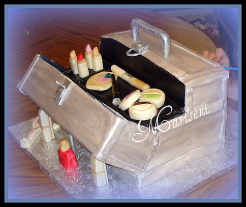 how to make birthday cake on facebook. Make-up Train Case 30th
