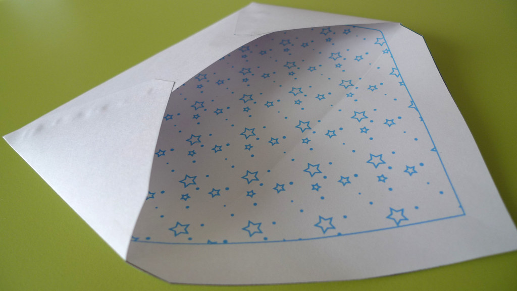 blue star envelope detail