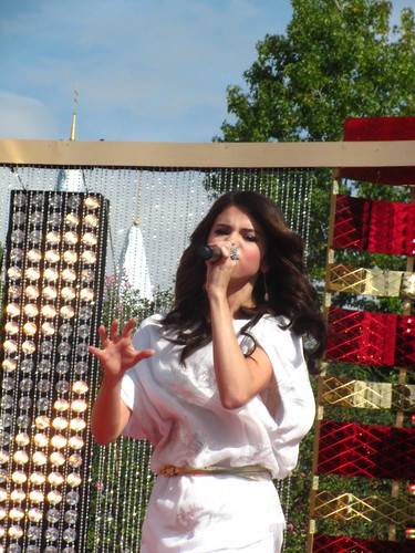 Selena Gomez performs in front