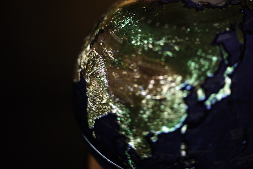 city lights from space. City Lights Earth globe by