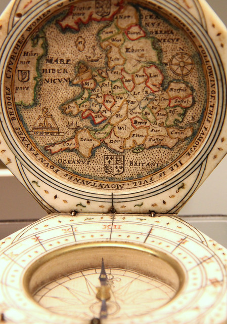Compass with an English map