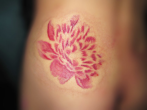 Peony Japanese Tattoo Botan First Session No outlines started with the 
