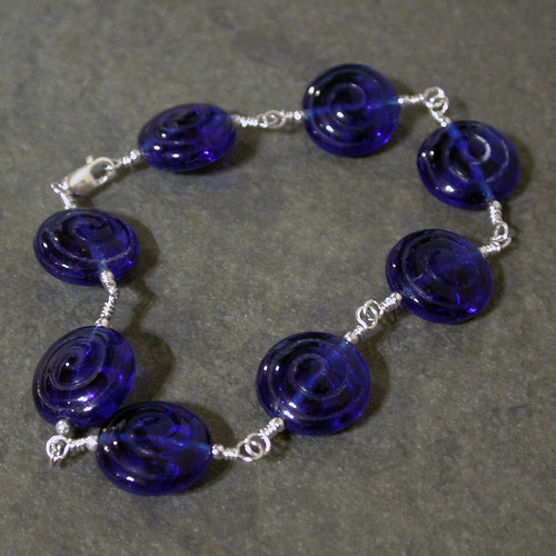Cobalt Blue Glass Bracelet