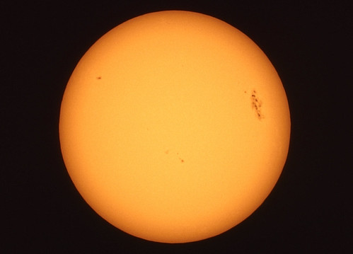 Sun and Sunspots Seen Through a Solar Filter