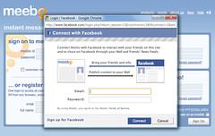 meebo: Facebook Connect