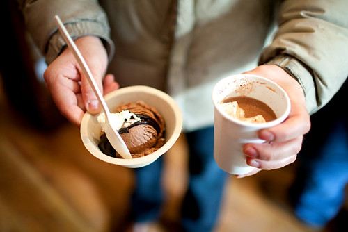 Hello, free ice cream and hot chocolate