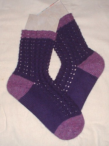 purple bluebell socks finished