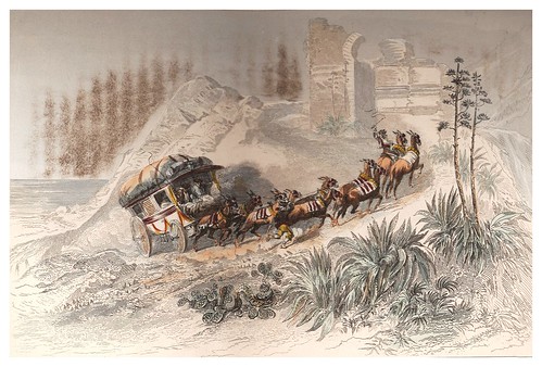 011-Diligencia española en el pasaje del Col de Balaguer-Voyage pittoresque en Espagne et en Portugal 1852- Emile Bégin