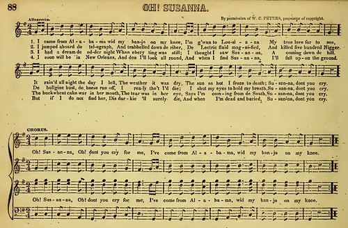 "Oh! Susanna"-Ethiopian Glee Book-Christy Minstrels 1848