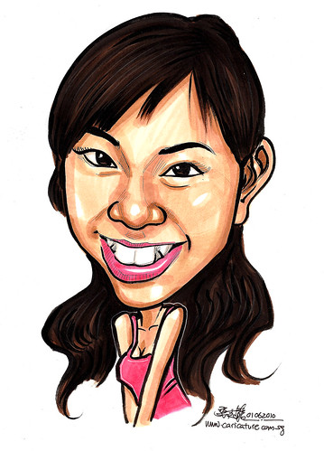caricature for Red Cross Singapore