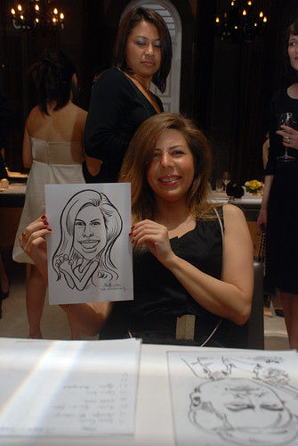 Caricature live sketching for AMEC Party - 6