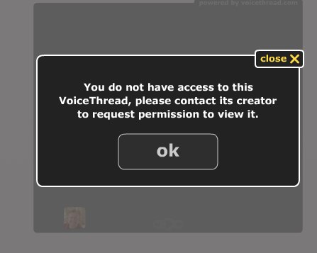 You do not have access (VoiceThread)