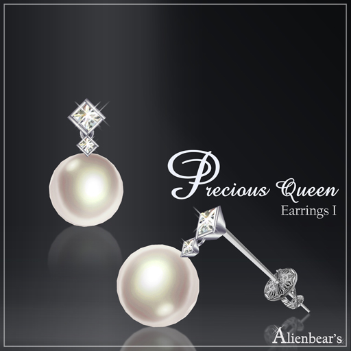 Precious Queen Earrings I white