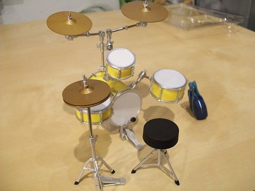 Ritsu's completed drum set