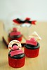 Red & Black Minimalist Engagement Cupcakes