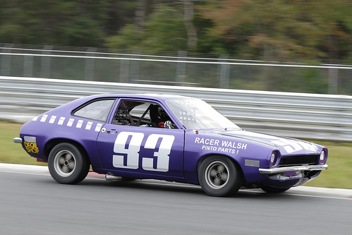 Number 93 purple Ford Pinto driven by Brian Walsh in SVRA Class 8 BS 